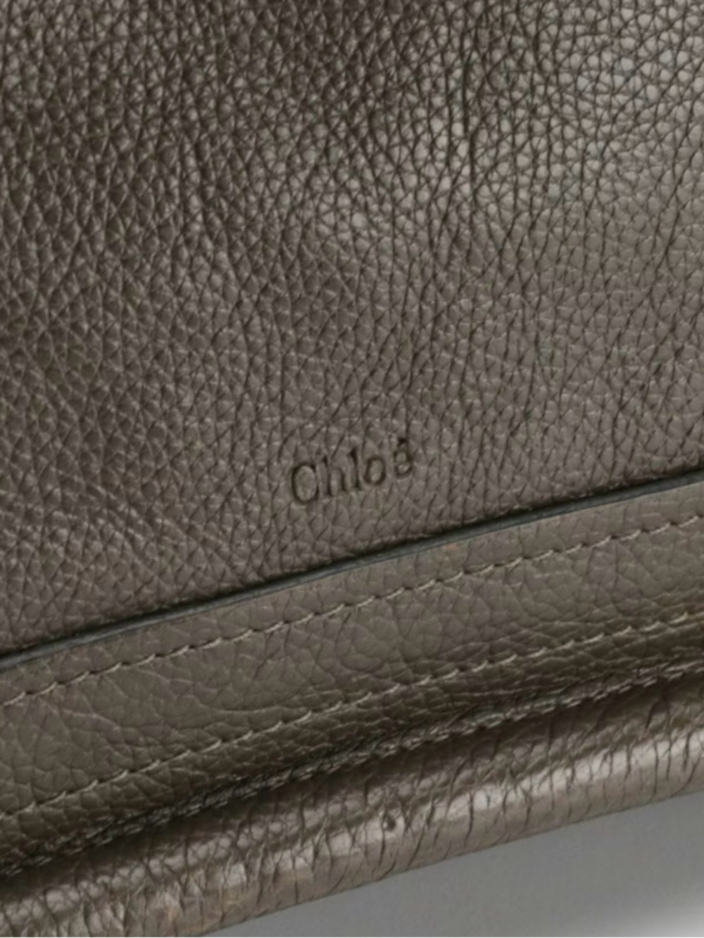 Authenticated Chloe Paraty Leather Handbag in Grey Taupe! EUC! COA! - Picture 12 of 16